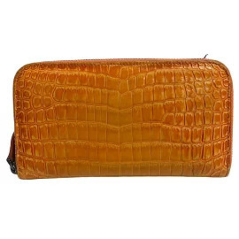 BOTTEGA VENETA Long Wallet Embossed Orange